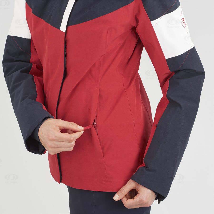 Red Salomon SPEED Women's Insulated Jackets | US-O2617