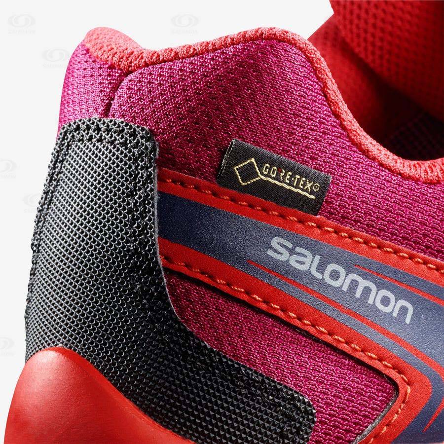 Red Salomon X-ULTRA MID GORE-TEX kids Waterproof Shoes | US-O1182