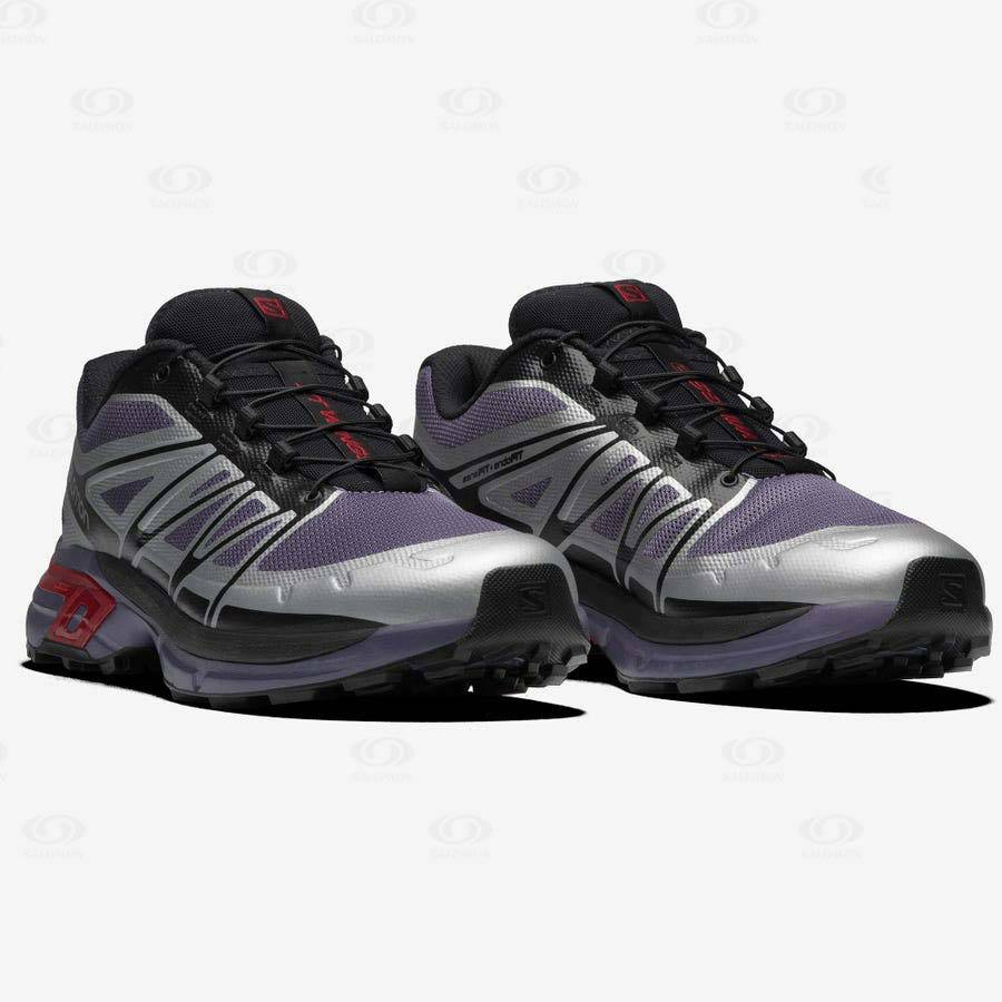 Silver / Purple Salomon XT-WINGS 2 Women's Sneakers | US-S2458