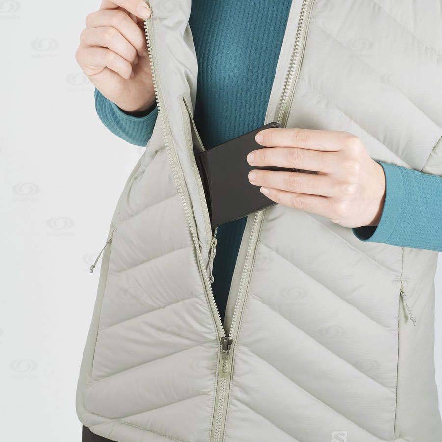 Silver Salomon ESSENTIAL XWARM DOWN Women's Insulated Jackets | US-O1301