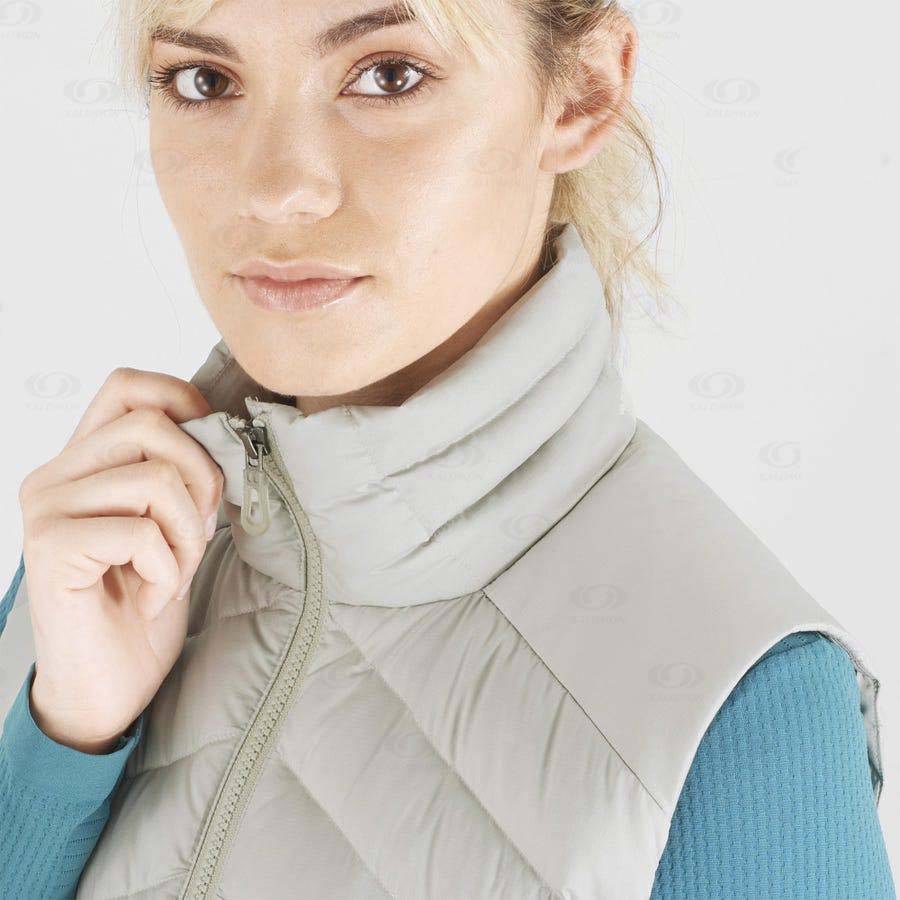 Silver Salomon ESSENTIAL XWARM DOWN Women's Insulated Jackets | US-O1301