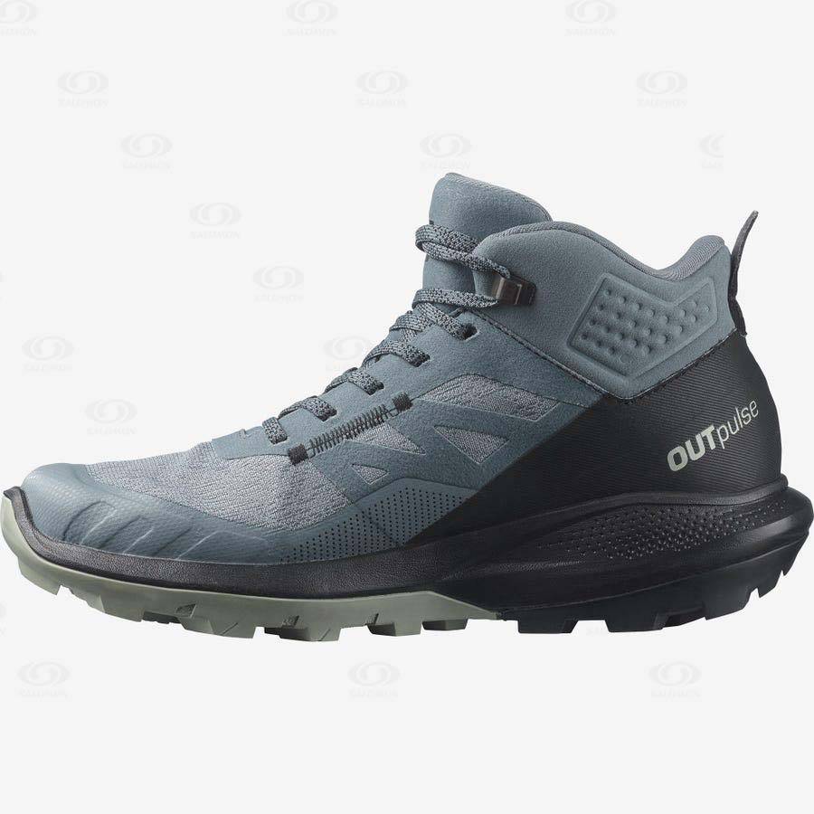 Silver Salomon OUTPULSE MID GORE-TEX Women's Hiking Shoes | US-O1292