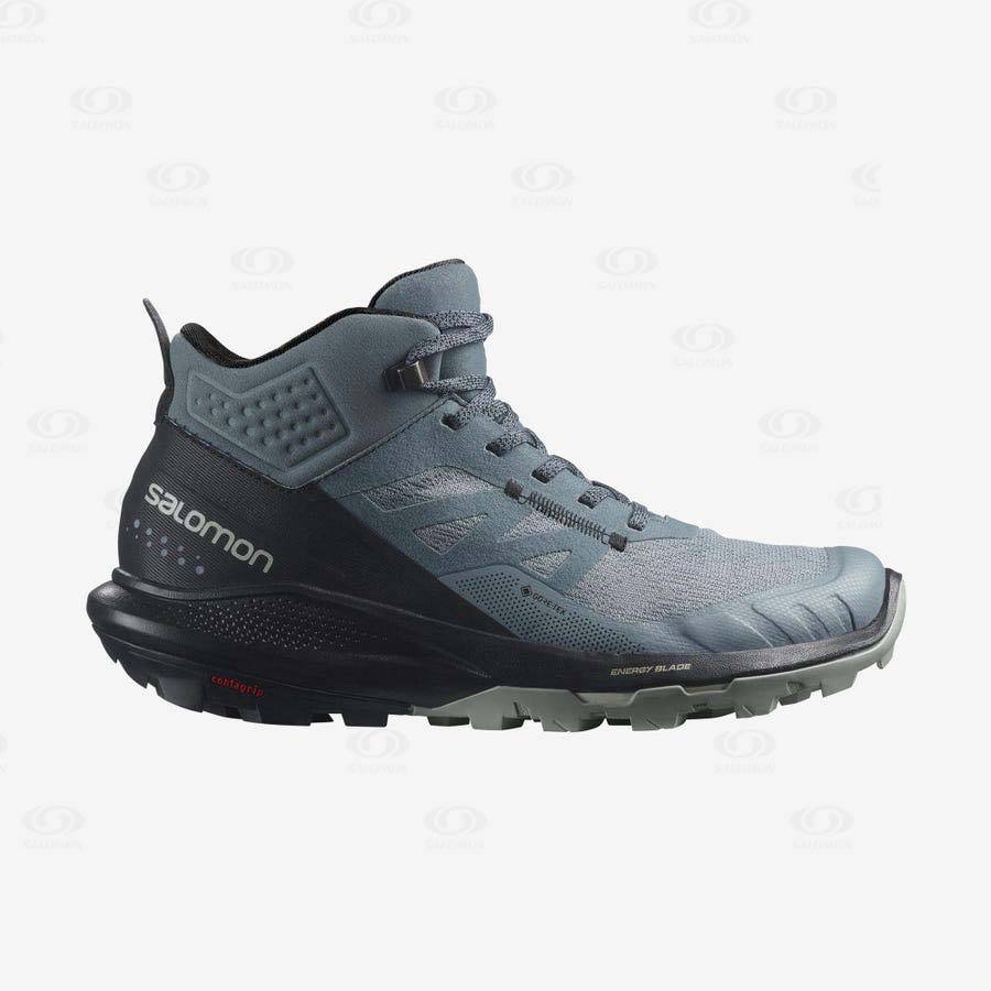 Silver Salomon OUTPULSE MID GORE-TEX Women\'s Waterproof Shoes | US-S1247