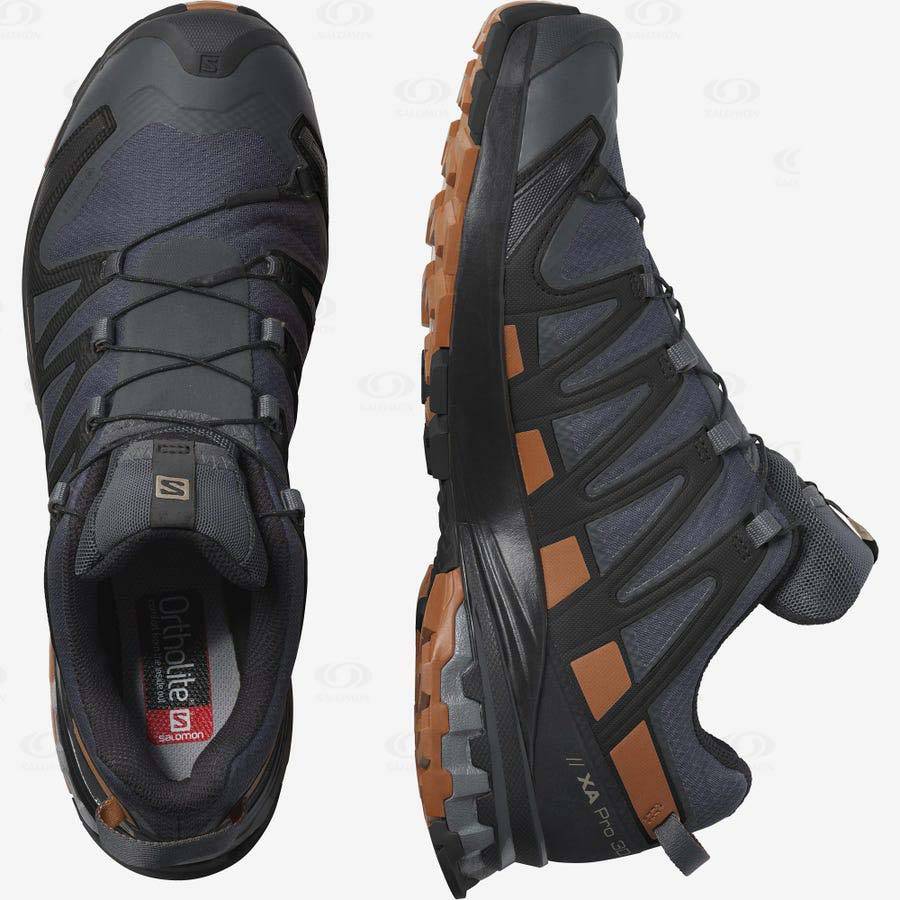 Silver Salomon XA PRO 3D v8 GORE-TEX Men's Waterproof Shoes | US-N1722