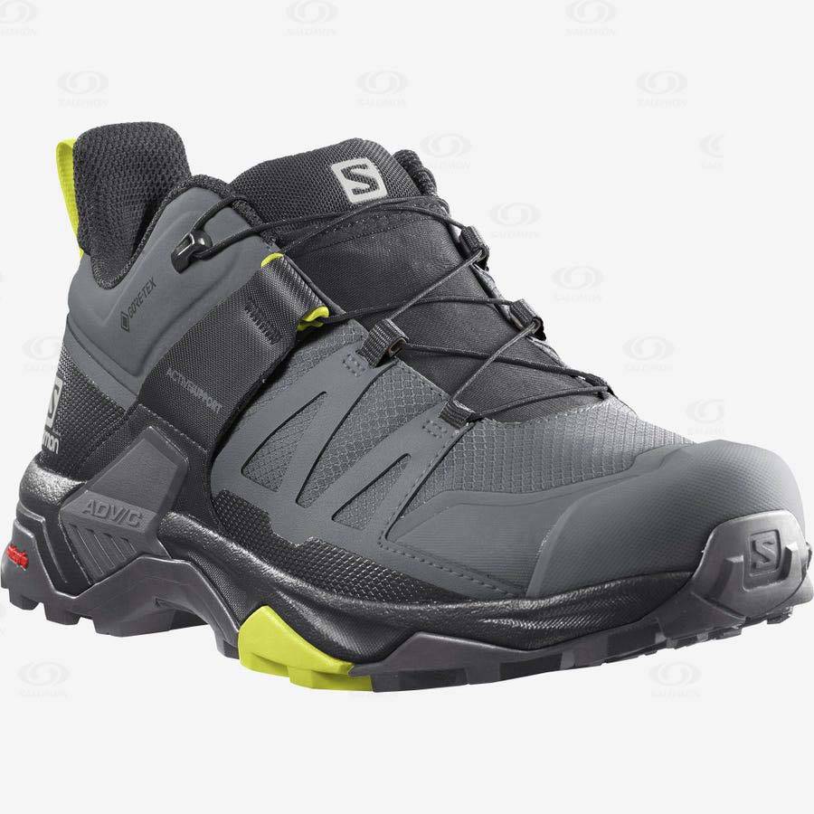 Silver Salomon X ULTRA 4 GORE-TEX Men's Waterproof Shoes | US-O1803