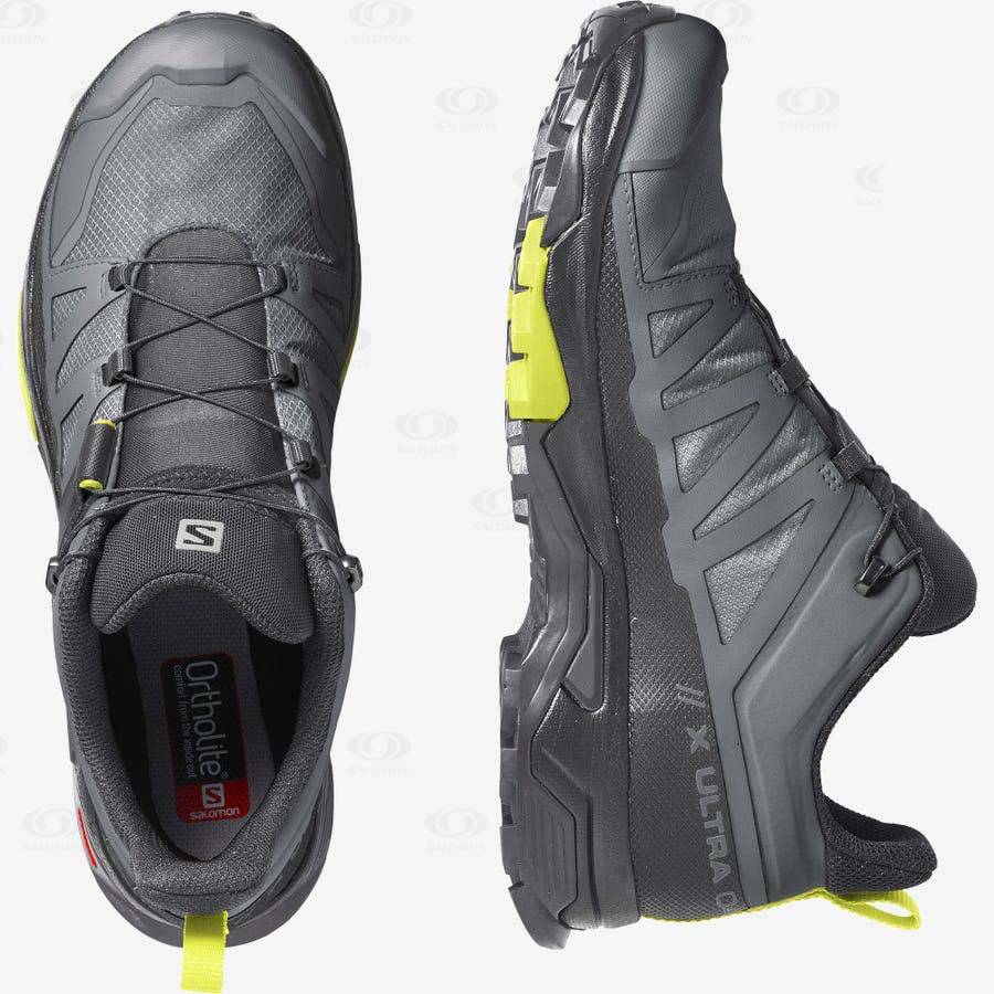 Silver Salomon X ULTRA 4 GORE-TEX Men's Waterproof Shoes | US-O1803