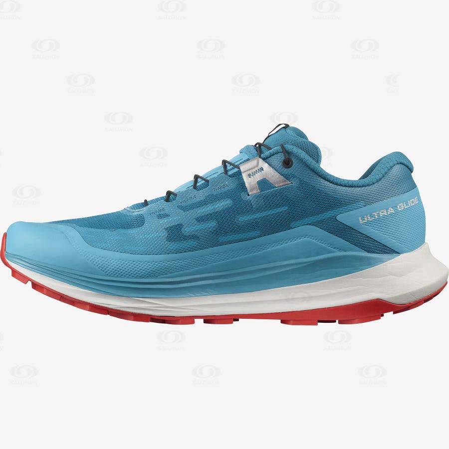 Turquoise Salomon ULTRA GLIDE Men's Trail Running Shoes | US-O2407