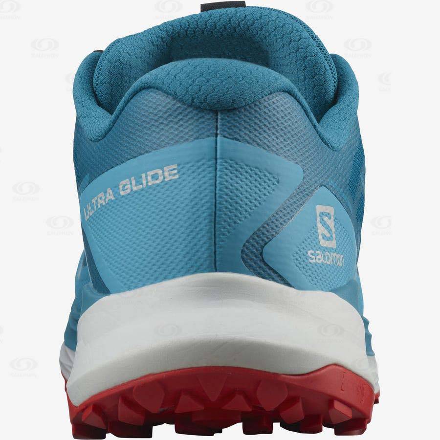 Turquoise Salomon ULTRA GLIDE Men's Trail Running Shoes | US-O2407