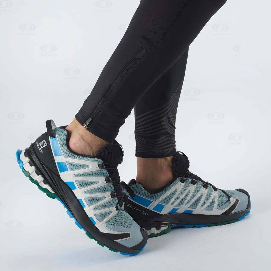 Turquoise Salomon XA PRO 3D v8 Men's Hiking Shoes | US-O1462