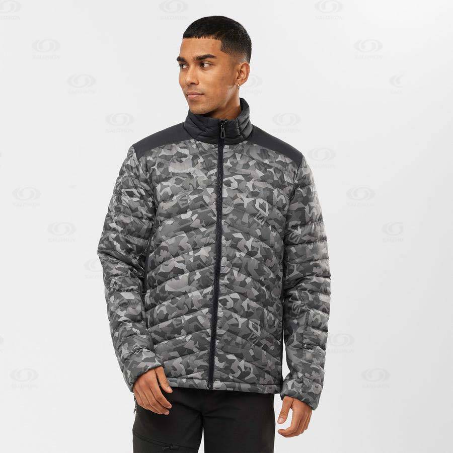 White / Black Salomon ESSENTIAL XWARM DOWN Men's Insulated Jackets | US-L2572