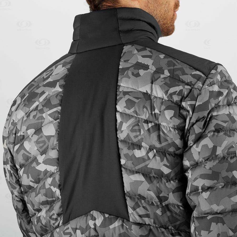 White / Black Salomon ESSENTIAL XWARM DOWN Men's Insulated Jackets | US-L2572