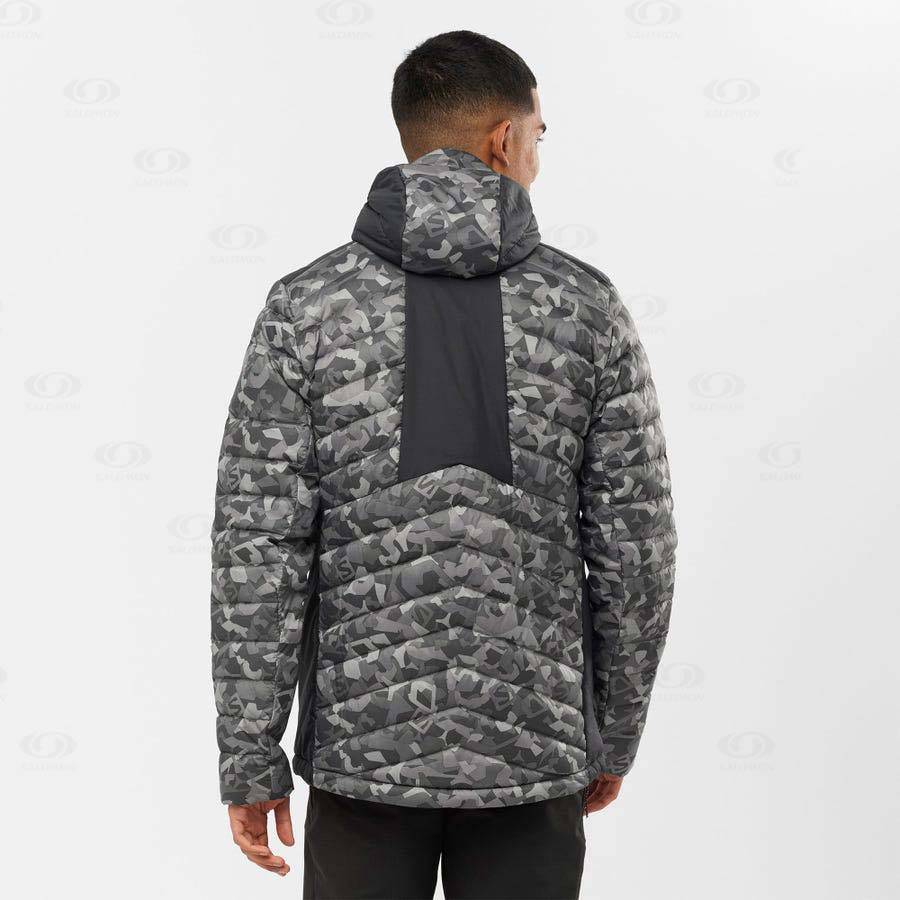 White / Black Salomon ESSENTIAL XWARM DOWN Men's Insulated Jackets | US-N2121