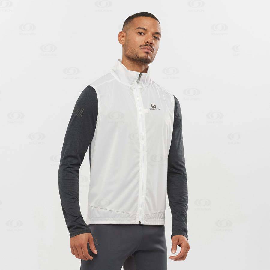 White Salomon BONATTI AERO HYBRID Men's Waterproof Jackets | US-M1146