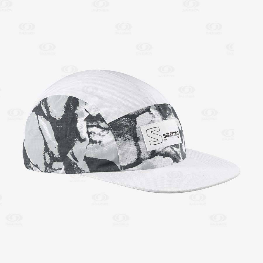 White Salomon BONATTI WATERPROOF FIVE PANEL Men\'s Hats | US-A1913