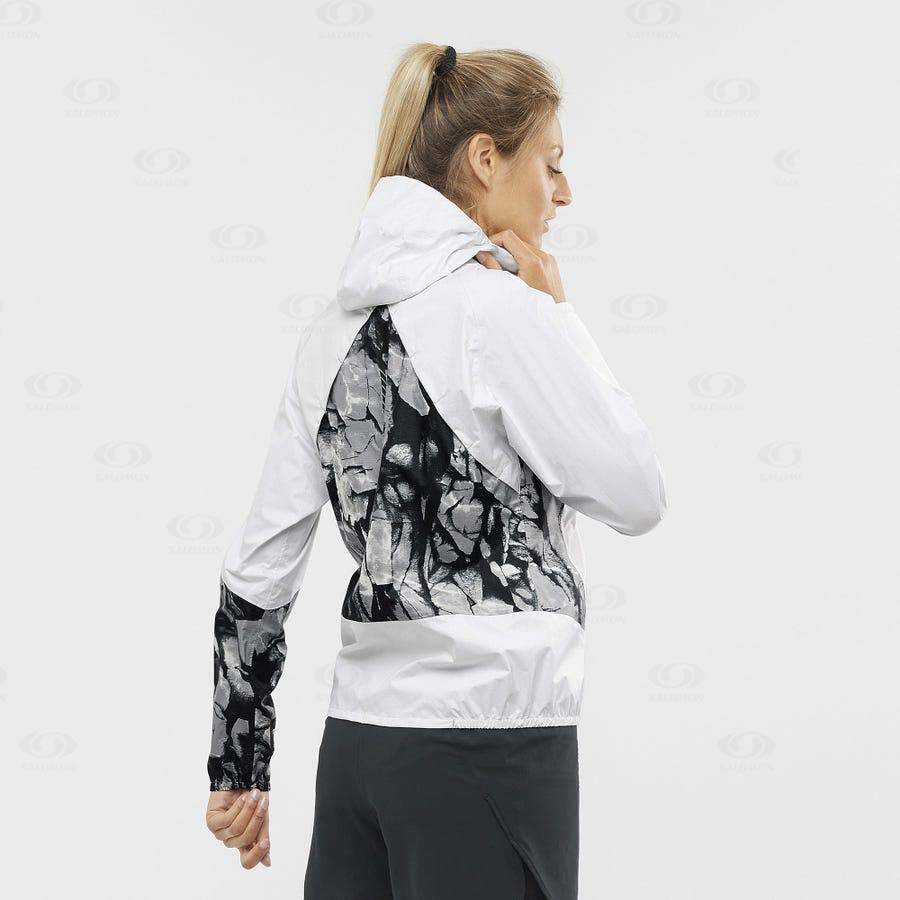 White Salomon BONATTI WATERPROOF Women's Waterproof Jackets | US-S1191