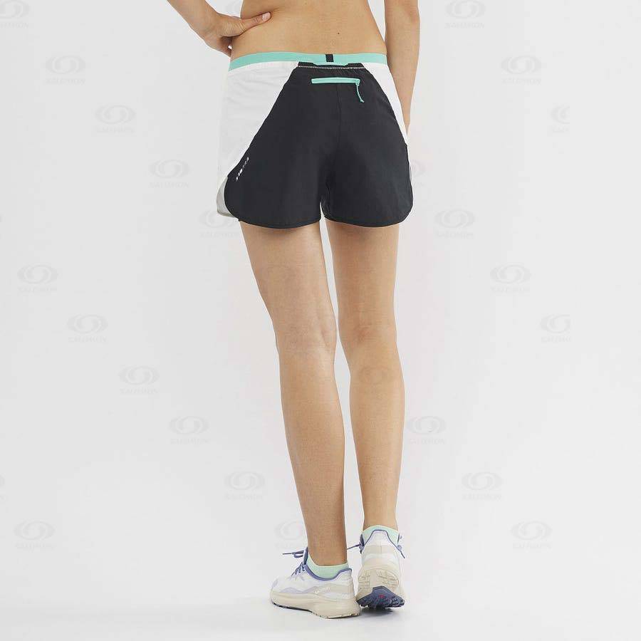 White Salomon CROSS 2IN1 Women's Shorts | US-L2152