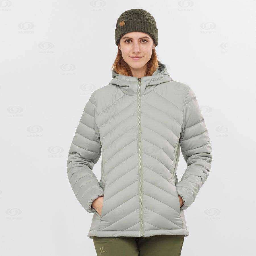 White Salomon ESSENTIAL XWARM DOWN Women's Insulated Jackets | US-O1208