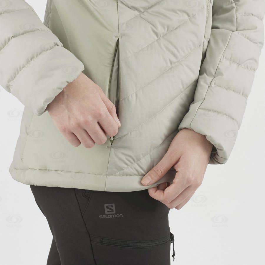 White Salomon ESSENTIAL XWARM DOWN Women's Insulated Jackets | US-O1208