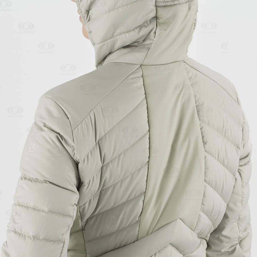 White Salomon ESSENTIAL XWARM DOWN Women's Insulated Jackets | US-O1208