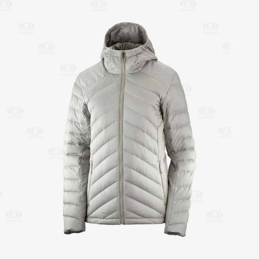 White Salomon ESSENTIAL XWARM DOWN Women\'s Insulated Jackets | US-O1208