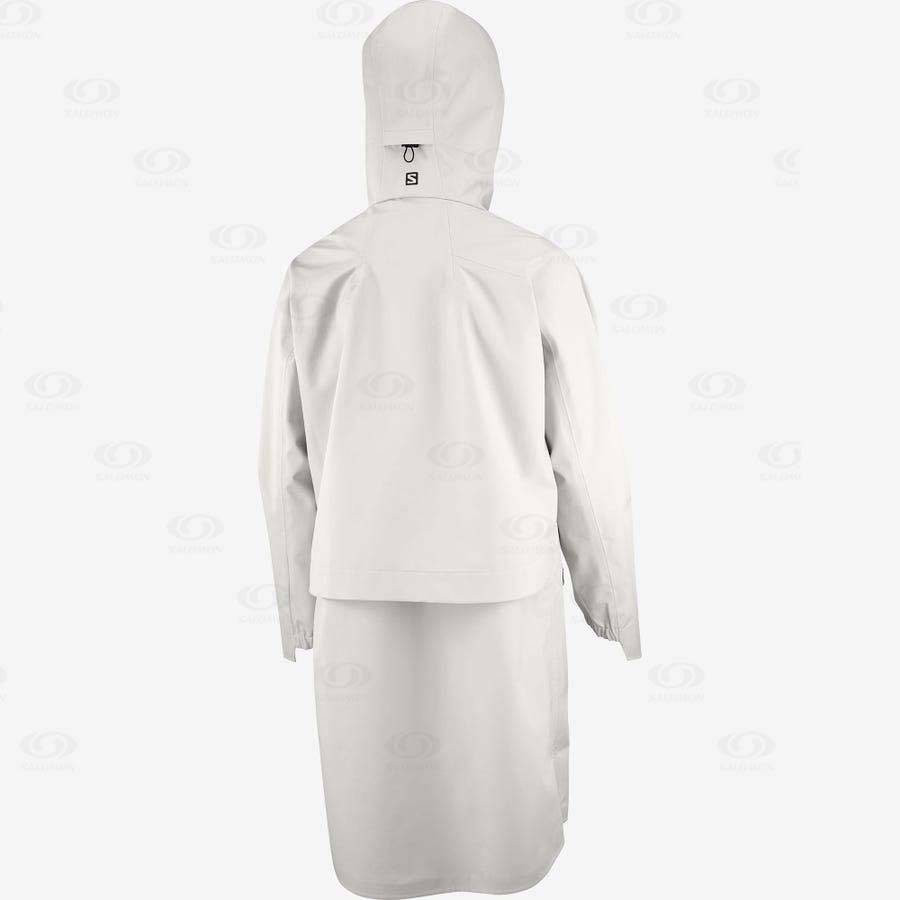 White Salomon OUTLIFE WP COMMUTER PARKA W Women's Waterproof Jackets | US-S1541