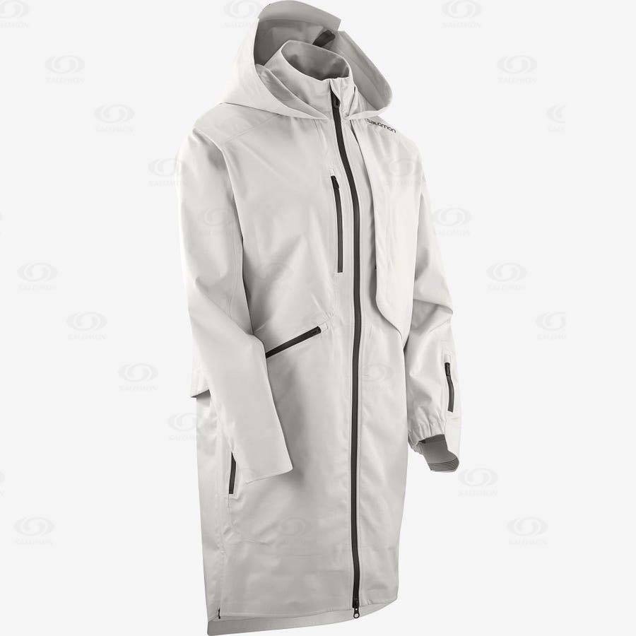 White Salomon OUTLIFE WP COMMUTER PARKA W Women's Waterproof Jackets | US-S1541