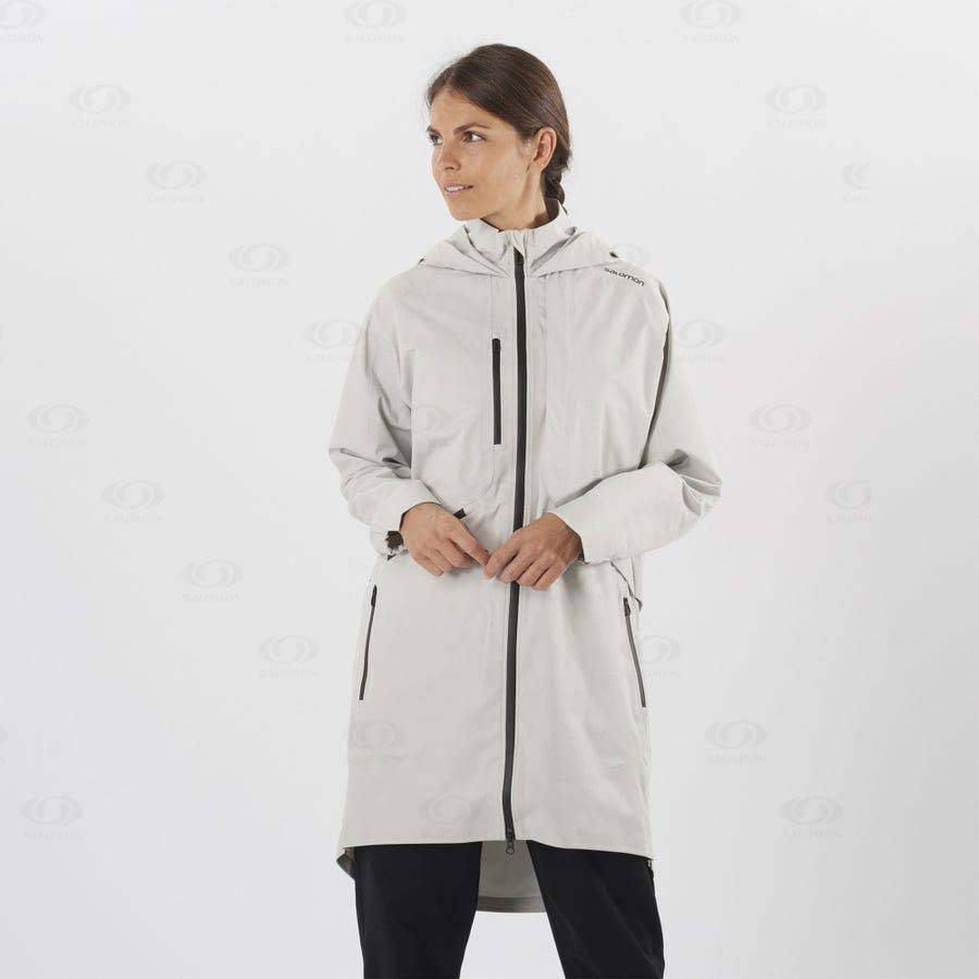 White Salomon OUTLIFE WP COMMUTER PARKA W Women's Waterproof Jackets | US-S1541