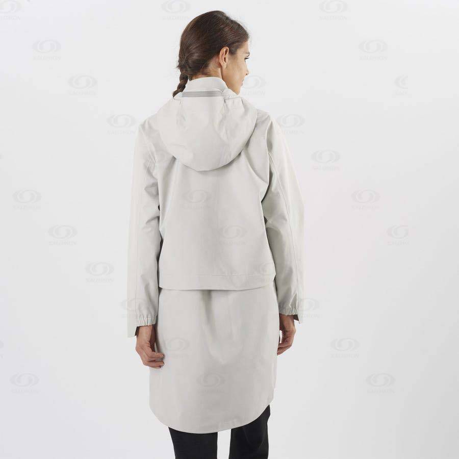 White Salomon OUTLIFE WP COMMUTER PARKA W Women's Waterproof Jackets | US-S1541