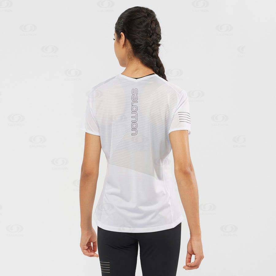 White Salomon SENSE Women's T Shirts | US-M1692