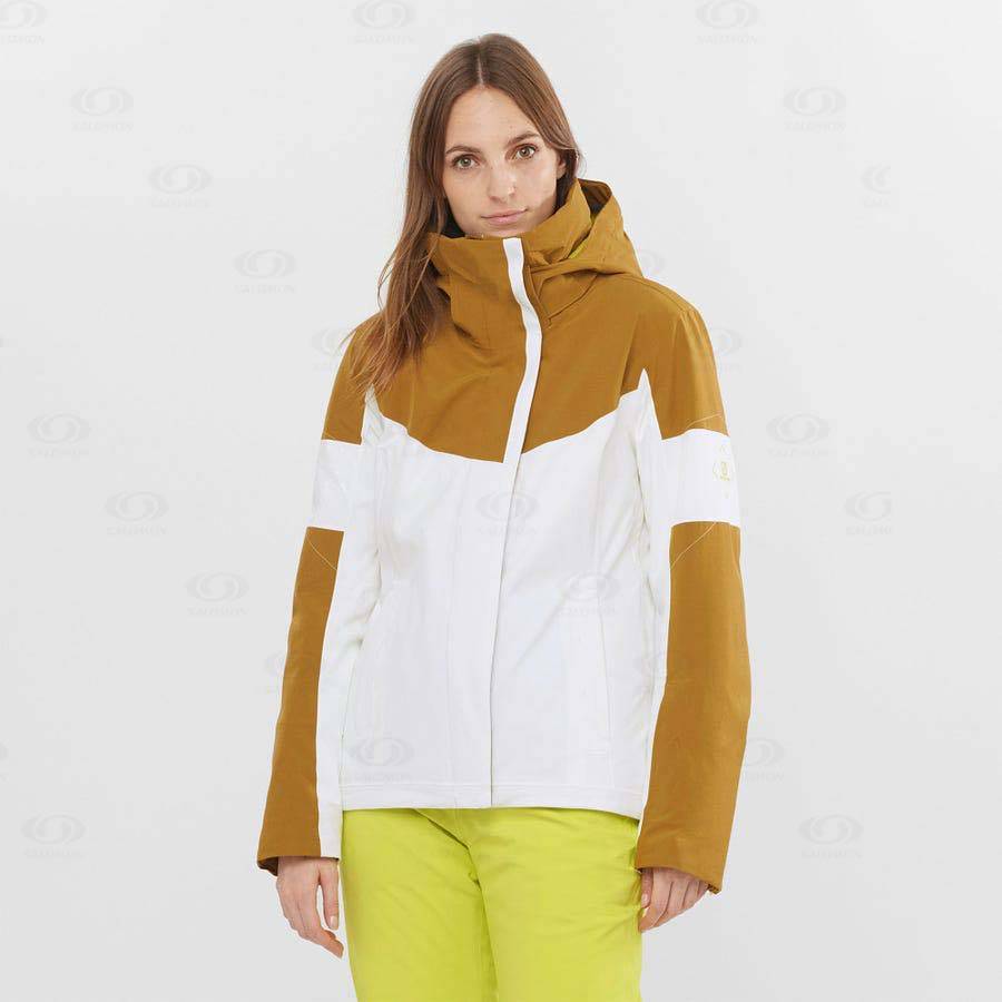 White Salomon SPEED Women's Insulated Jackets | US-S1065