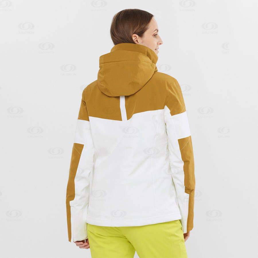 White Salomon SPEED Women's Insulated Jackets | US-S1065