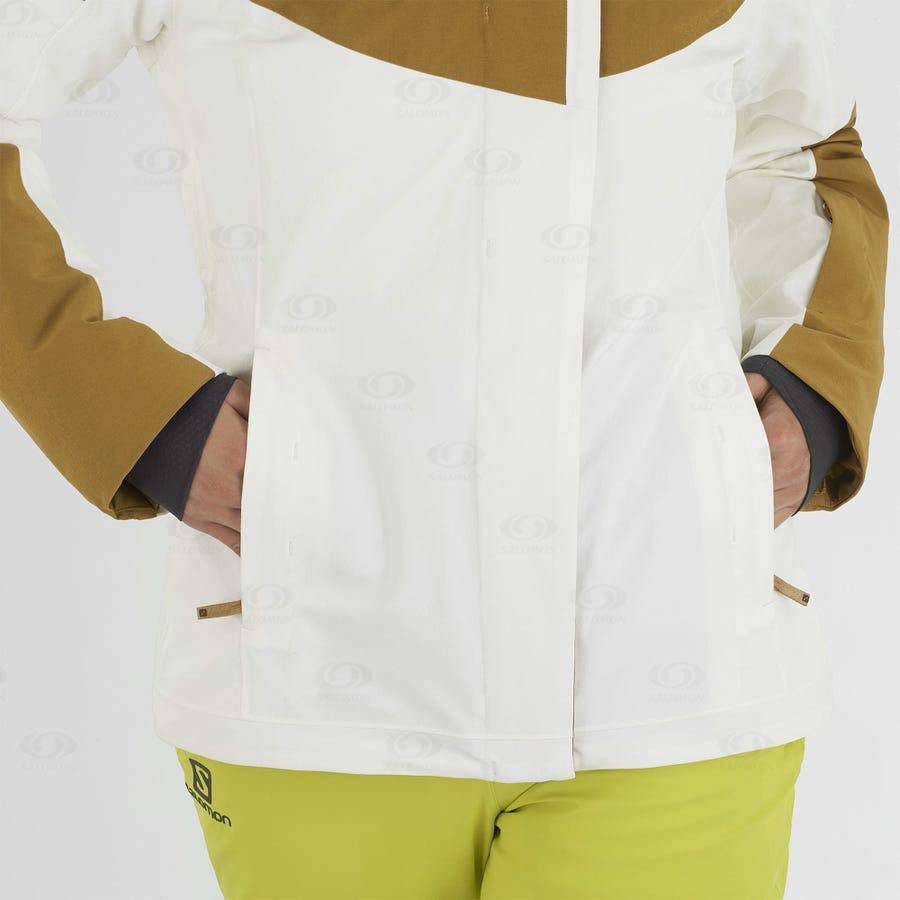 White Salomon SPEED Women's Insulated Jackets | US-S1065