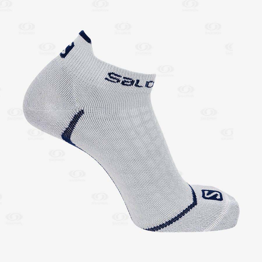 White Salomon ULTRA LOW Men\'s Socks | US-O1749