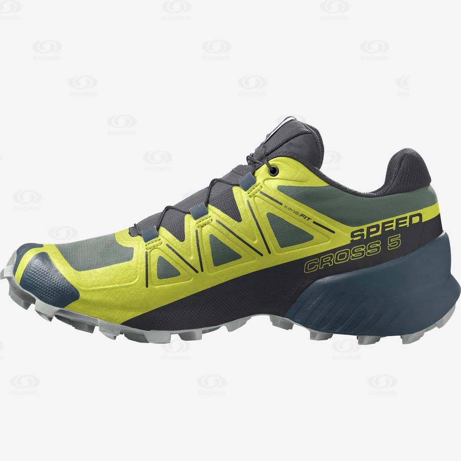 Yellow / Black Salomon SPEEDCROSS 5 Men's Trail Running Shoes | US-O1453