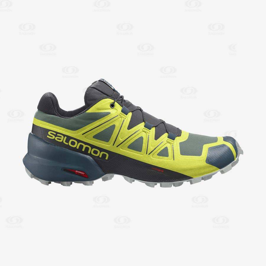 Yellow / Black Salomon SPEEDCROSS 5 Men\'s Trail Running Shoes | US-O1453