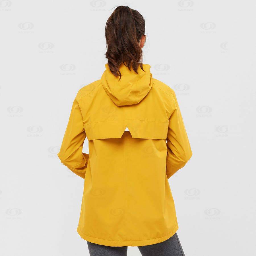 Yellow Salomon COMET WP JKT W Women's Waterproof Jackets | US-N2485