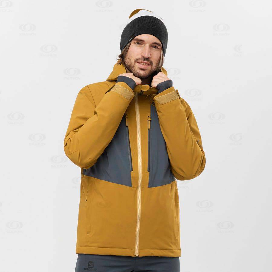 Yellow Salomon HIGHLAND Men's Insulated Jackets | US-S1100