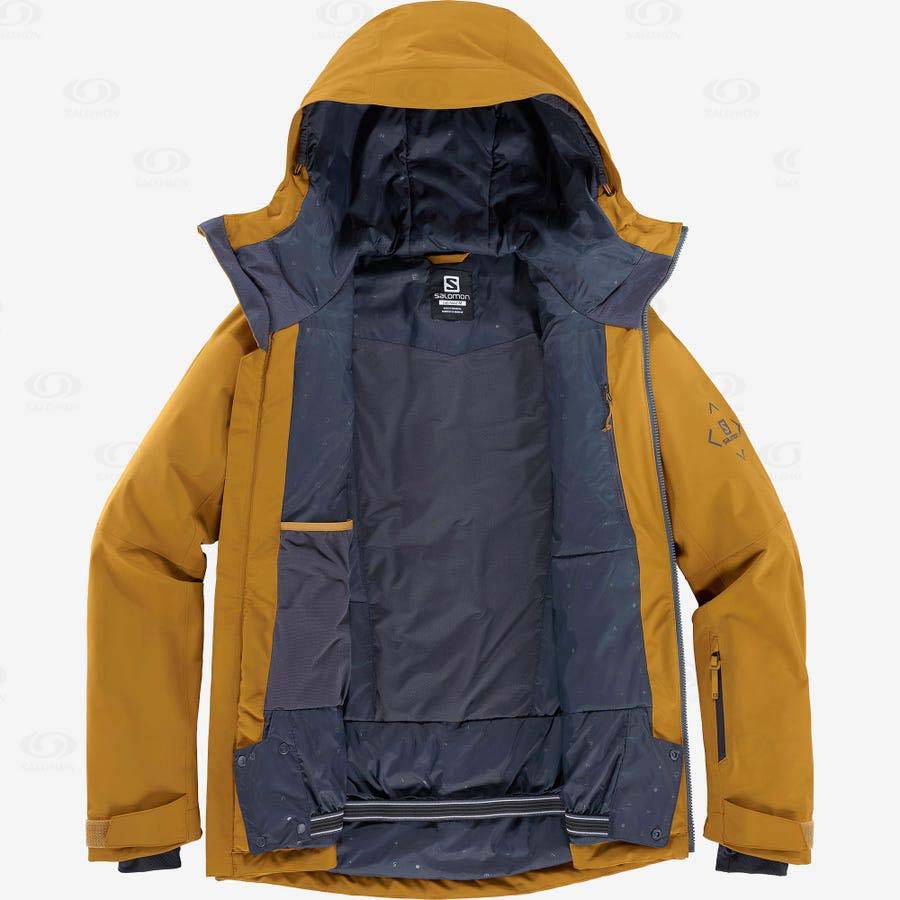 Yellow Salomon HIGHLAND Men's Insulated Jackets | US-S1100