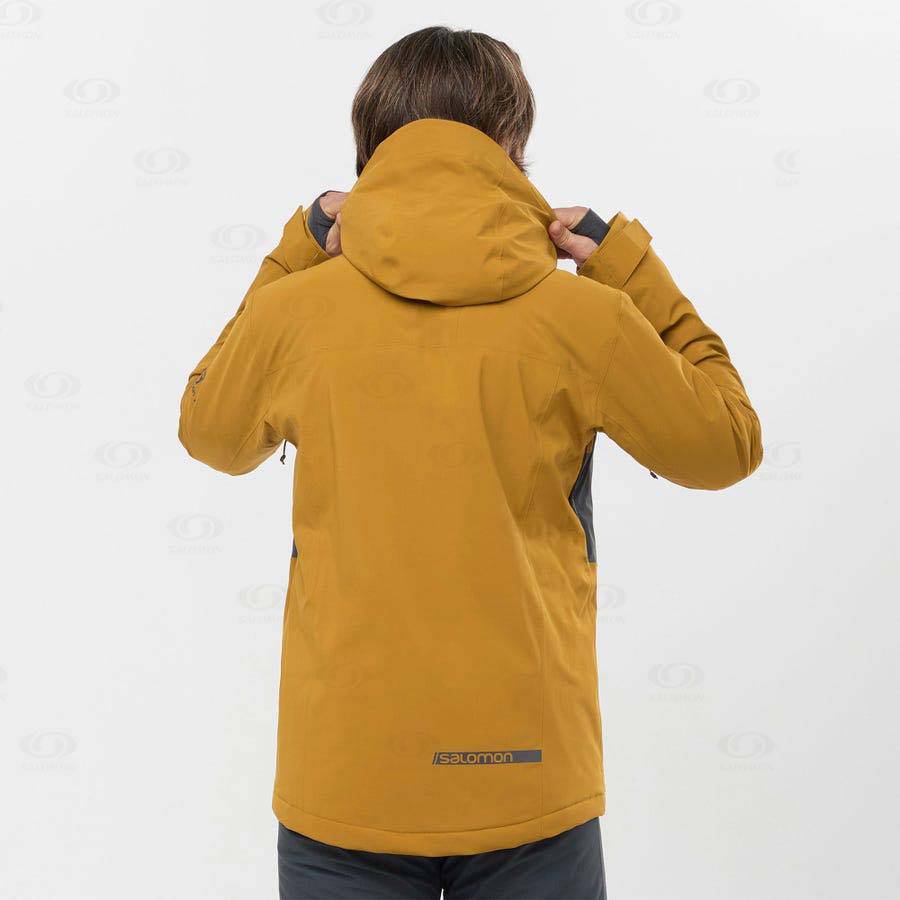 Yellow Salomon HIGHLAND Men's Insulated Jackets | US-S1100