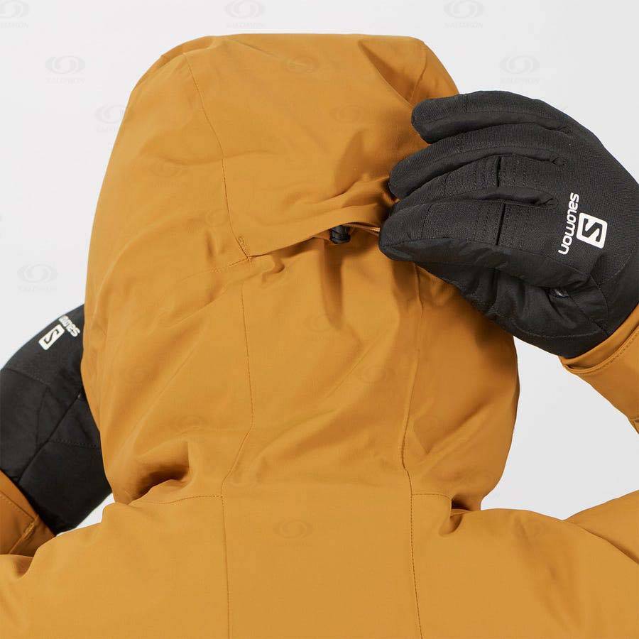 Yellow Salomon HIGHLAND Men's Insulated Jackets | US-S1100