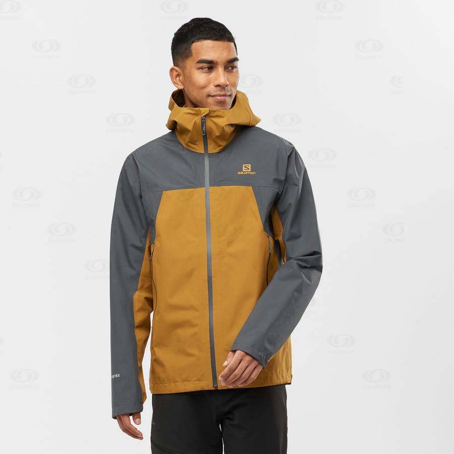 Yellow Salomon OUTLINE GORE-TEX 2.5 LAYERS Men's Waterproof Jackets | US-A2473