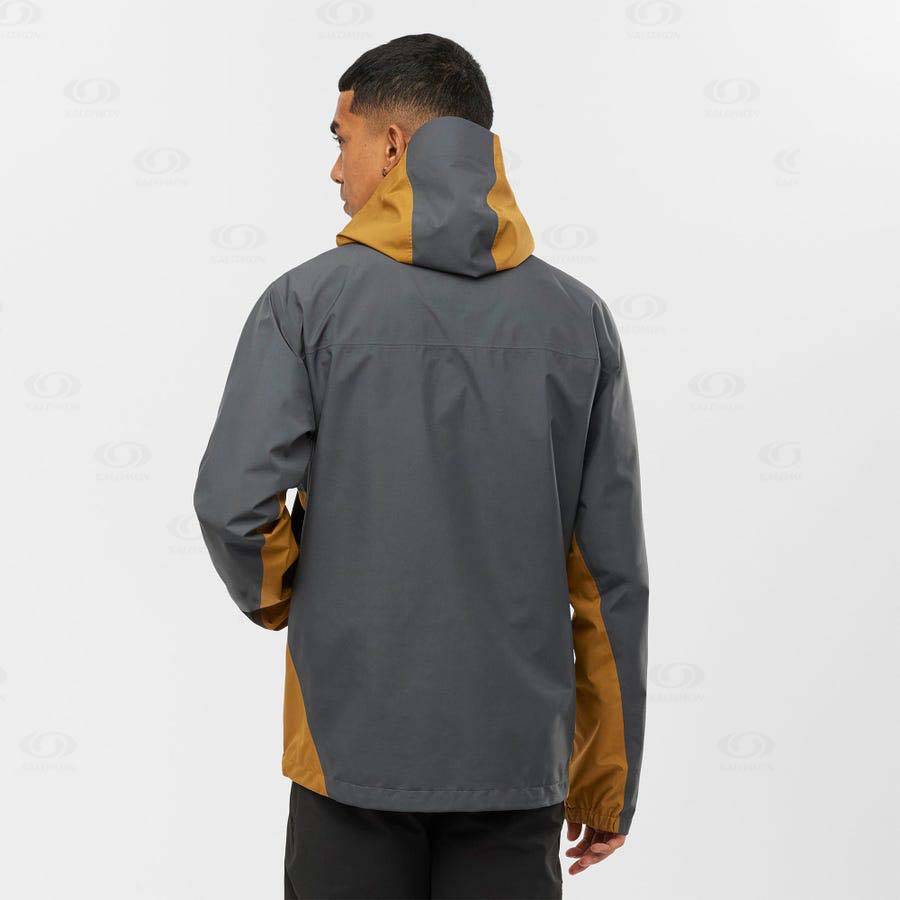 Yellow Salomon OUTLINE GORE-TEX 2.5 LAYERS Men's Waterproof Jackets | US-A2473