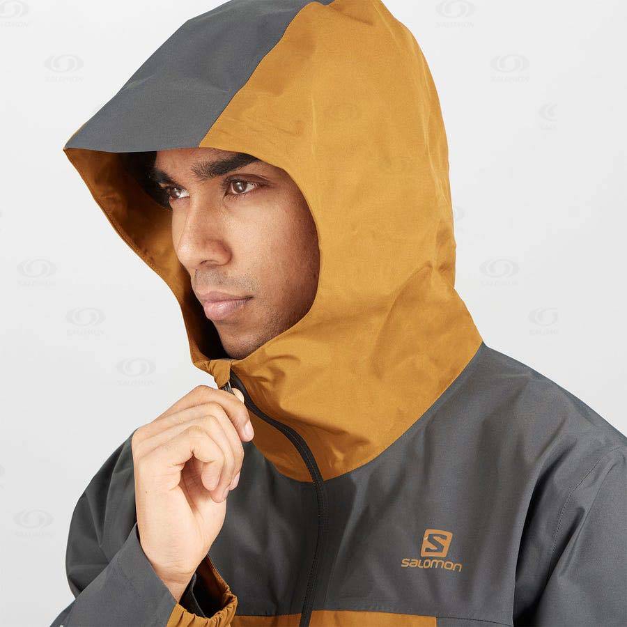 Yellow Salomon OUTLINE GORE-TEX 2.5 LAYERS Men's Waterproof Jackets | US-A2473