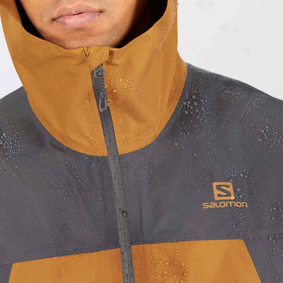 Yellow Salomon OUTLINE GORE-TEX 2.5 LAYERS Men's Waterproof Jackets | US-A2473