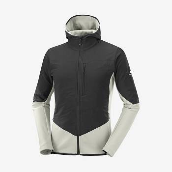 Aqua Salomon OUTLINE WARM HYBRID Men's Hoodie | US-O1418