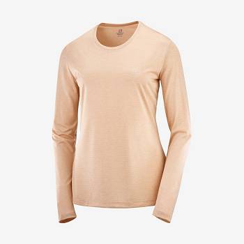 Beige Salomon AGILE Women's T Shirts | US-O1364