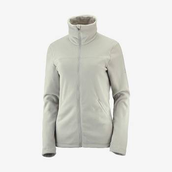 Beige Salomon ESSENTIAL COSY FLEECE Women's Hoodie | US-M1839