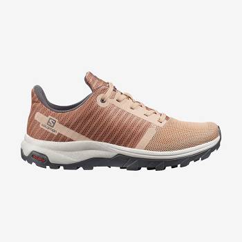 Beige Salomon OUTBOUND PRISM Women's Hiking Shoes | US-S1037