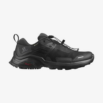 Black / Black Salomon X RAISE GORE-TEX Men's Hiking Shoes | US-A1185