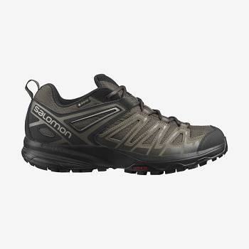 Black / Olive Salomon X CREST GORE-TEX Men's Hiking Shoes | US-M1510